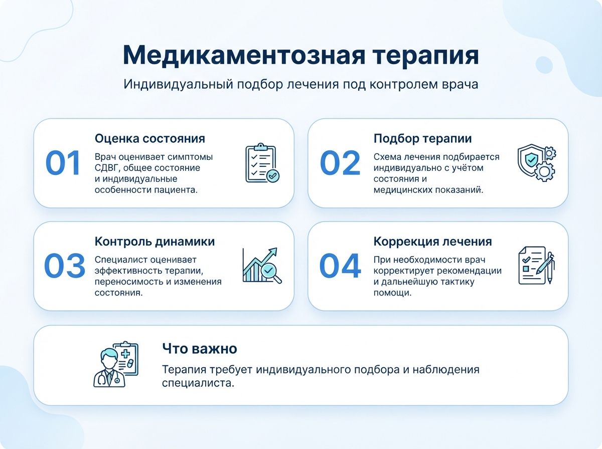 Лечение СДВГ в Щербинке у детей и взрослыхинфографика