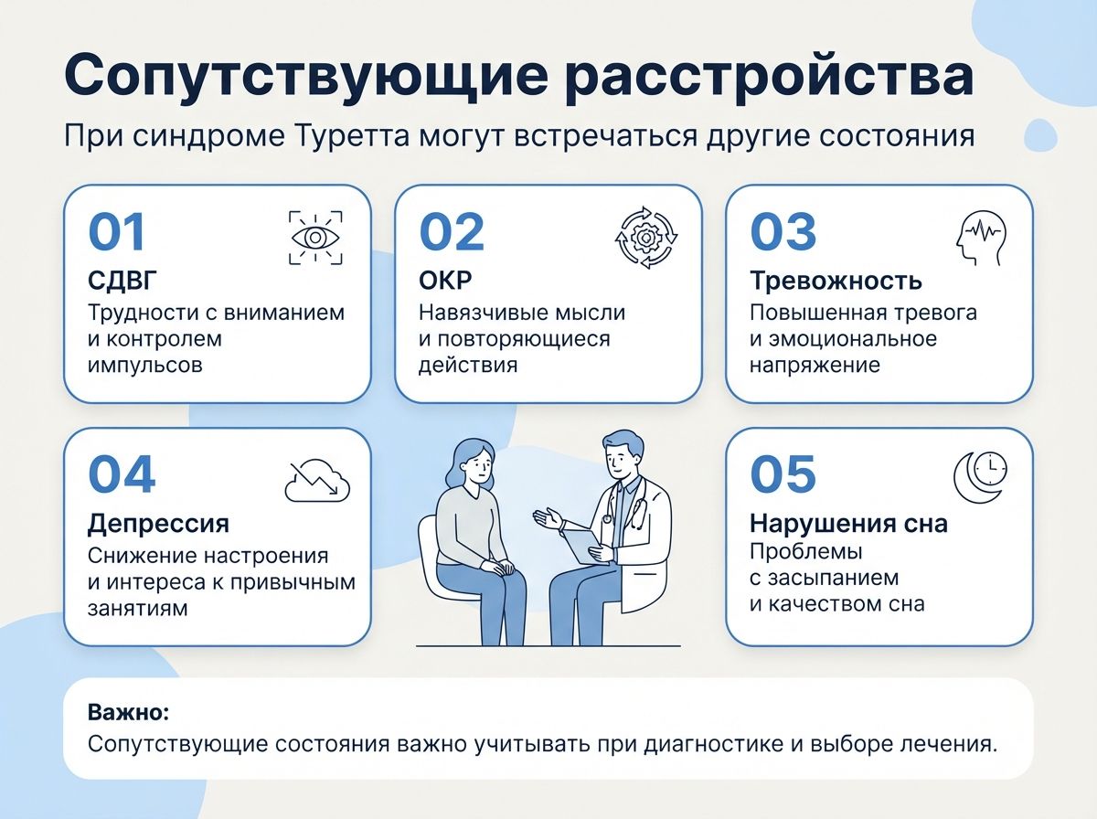 Лечение синдрома Туретта в Щербинке инфографика